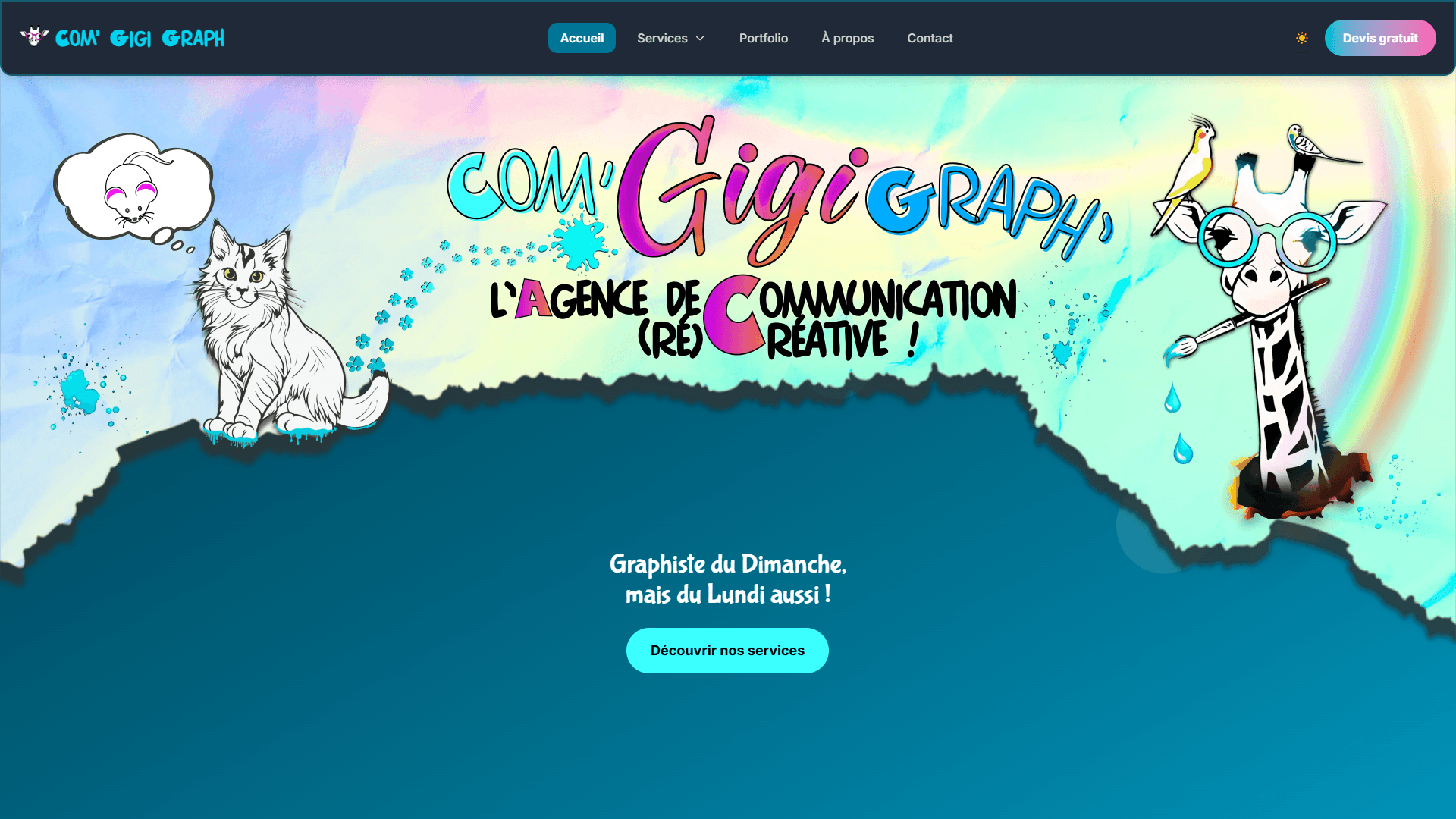 Projet Site web Com' Gigi Graph - Site Web réalisé pour Com' Gigi Graph